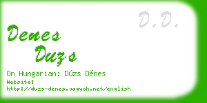 denes duzs business card